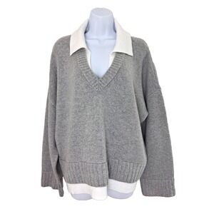 Design History Long‎ Sleeve Twofer Airstream Combo Sweater XL Pullover Soft